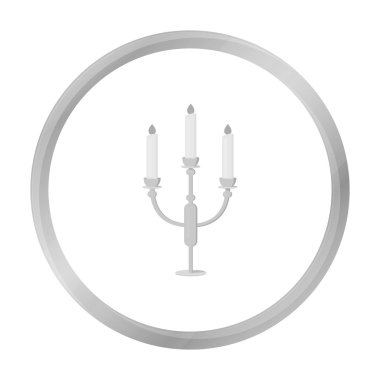 Şamdan lamba simge vektör çizim için web ve hareket eden