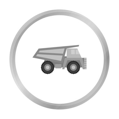 Tek renkli tarzı beyaz arka plan üzerinde izole kamyon kutsal kişilerin resmi çekin. Benim hisse senedi vektör çizim sembolü.