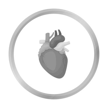 Tek renkli tarzı beyaz arka plan üzerinde izole kalp simgesi. Organları sembol stok vektör çizim.