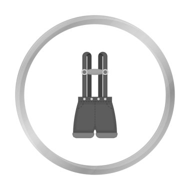 Tek renkli stil beyaz arka plan üzerinde izole şortlarla simgesini. Oktoberfest sembol stok vektör çizim.