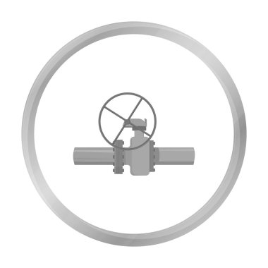 Petrol boru Vana simgesi beyaz arka plan üzerinde izole tek renkli tarzı ile. Petrol sanayi sembol stok vektör çizim.