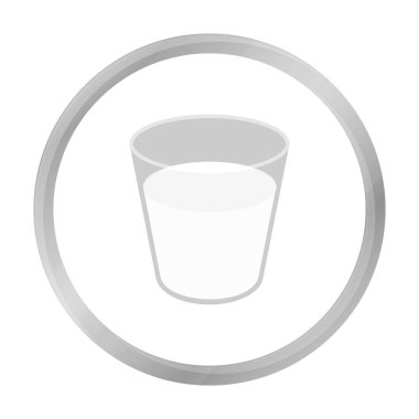 Cam süt simge tek renkli. Tek biyo, Eko, büyük süt tek renk simgesinden organik ürün.