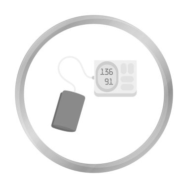 Tonometer simge tek renkli. Büyük tıp, sağlık tek renk simgesinden tek tıp.