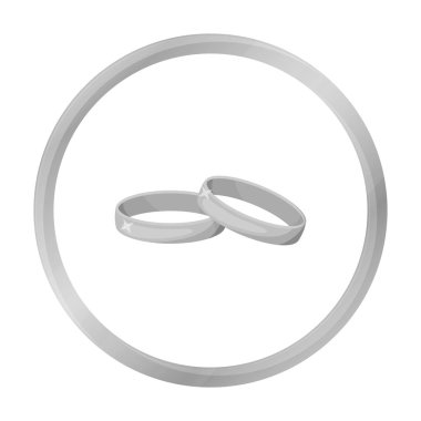 Tek renkli stil beyaz arka plan üzerinde izole alyans simgesini. Takı ve Aksesuar sembol stok vektör çizim.