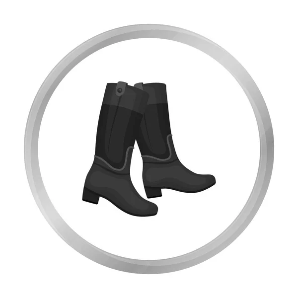 Botas altas Jockeys icono en estilo monocromo aisladas sobre fondo blanco. Hipódromo y caballo símbolo stock vector ilustración . — Archivo Imágenes Vectoriales