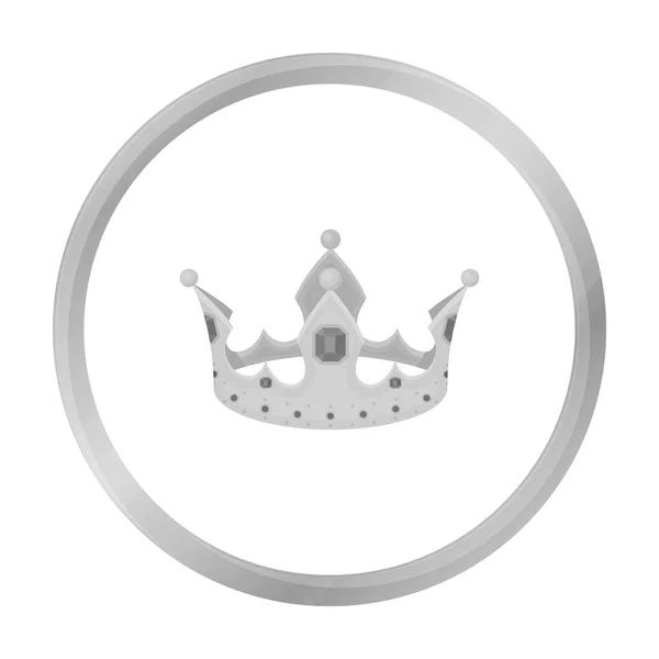 Icono de corona en estilo monocromo aislado sobre fondo blanco. Sombreros símbolo stock vector ilustración . — Vector de stock