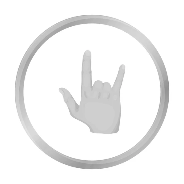 Icona ILY segno in stile monocromatico isolato su sfondo bianco. Gesti della mano simbolo stock vettoriale illustrazione . — Vettoriale Stock
