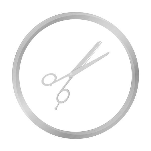 Amincissement cisailles icône dans un style monochrome isolé sur fond blanc. Illustration vectorielle du symbole de coiffure . — Image vectorielle