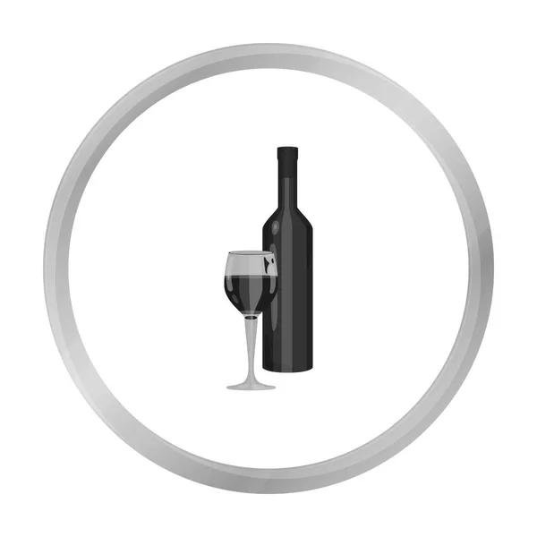 Ícone de vinho tinto em estilo monocromático isolado sobre fundo branco. Grécia símbolo estoque vetor ilustração . —  Vetores de Stock