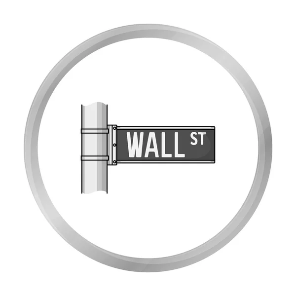 Wall Street ikona znak w stylu monochromatyczne na białym tle. Pieniądze i finanse symbol Stockowa ilustracja wektorowa. — Wektor stockowy