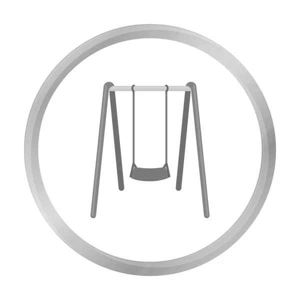 Swing icono del asiento en estilo monocromo aislado sobre fondo blanco. Parque símbolo stock vector ilustración . — Vector de stock