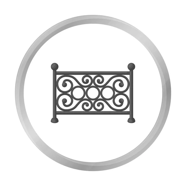 Ícone de cerca em estilo monocromático isolado no fundo branco. Parque símbolo estoque vetor ilustração . — Vetor de Stock