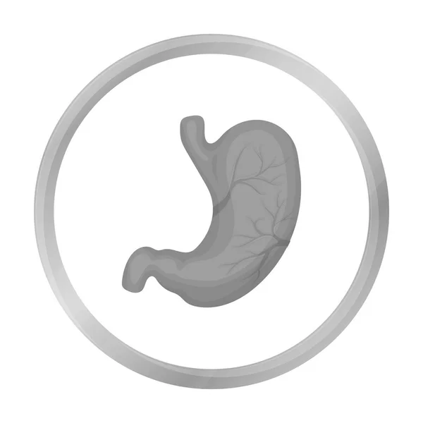 Stomach icon in monochrome style isolated on white background. Organs symbol stock vector illustration. — Stock Vector