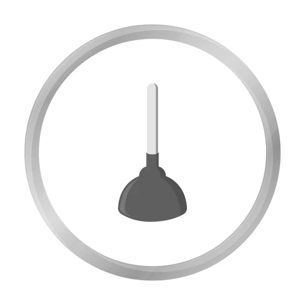 Toilet plunjer monochroom pictogram. Illustratie voor het web en mobiele apparatuur. — Stockvector