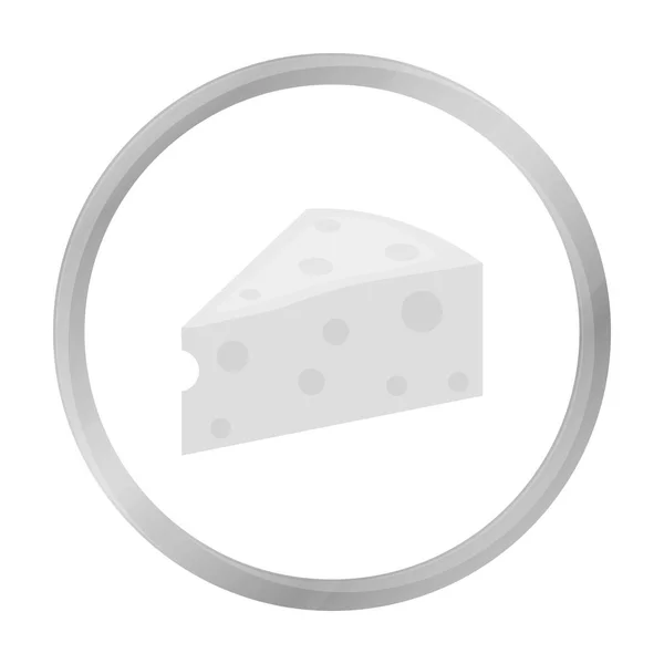 Cheese icon monochrome. Single bio, eco, organic product icon from the big milk monochrome. — Stock Vector
