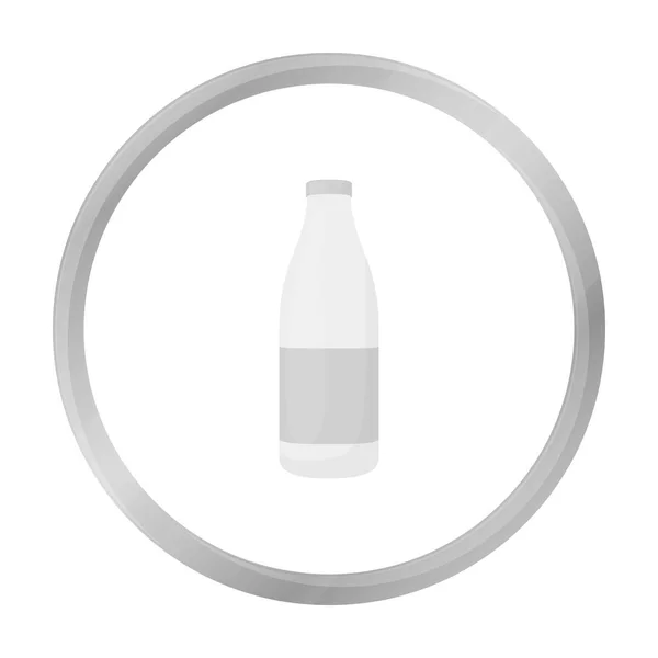 Fles melk pictogram zwart-wit. Enkele bio, eco, biologisch product icoon uit de grote melk monochroom. — Stockvector