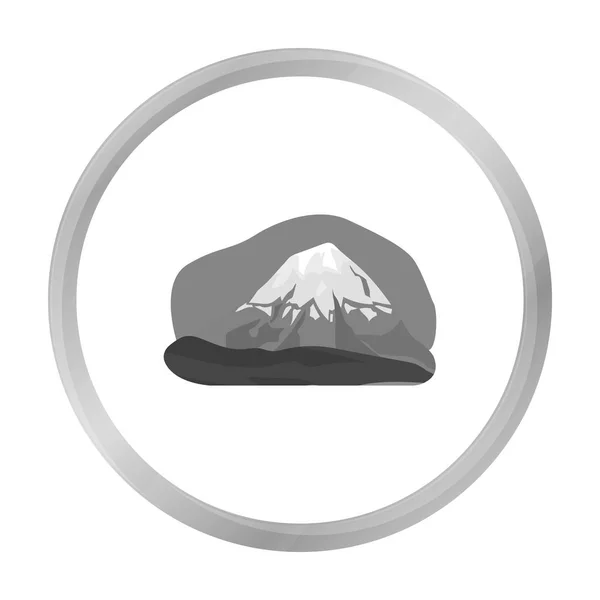 Popocatepetl icon in monochrome style isolated on white background. Mexico country symbol stock vector illustration. — Stock Vector