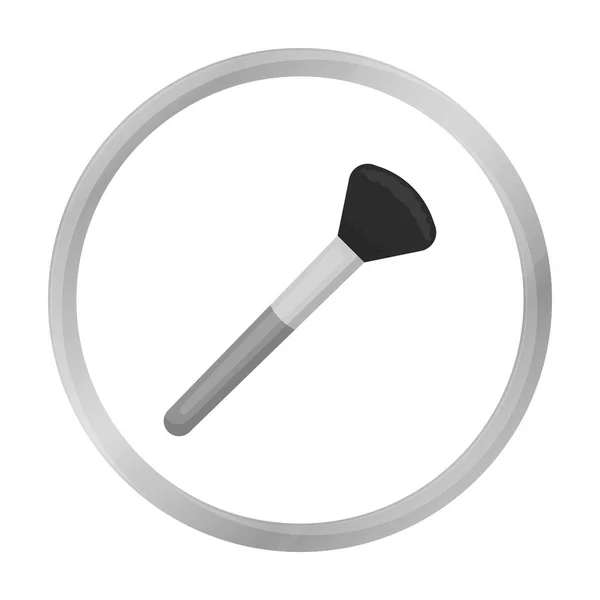 Icona pennello a polvere in stile monocromatico isolato su sfondo bianco. Trucco simbolo stock vettoriale illustrazione . — Vettoriale Stock