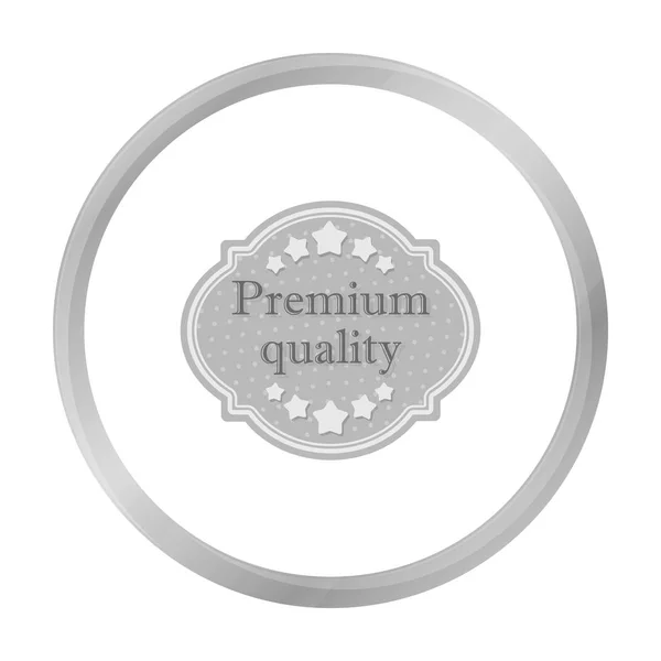 Premium kvalitet ikon i svartvit stil isolerad på vit bakgrund. Etiketten symbol lager vektorillustration. — Stock vektor