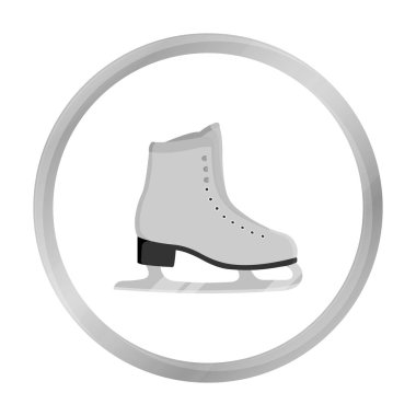 Paten simge tek renkli. Büyük fitness, sağlıklı, egzersiz tek renk simgesinden tek spor.