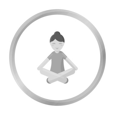 Yoga simge vektör çizim için web ve hareket eden