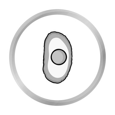 Tek renkli stil beyaz arka plan üzerinde izole Bibimbap simgesini. Güney Kore sembol stok vektör çizim.