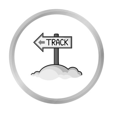 Tek renkli stil beyaz arka plan üzerinde izole tabelasını simgesini. Ski resort sembol stok vektör çizim.