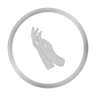 Tek renkli stil beyaz arka plan üzerinde izole simgesinde nemlendirici eller. Cilt Bakımı sembol stok vektör çizim.