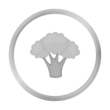 Brokoli simge tek renkli. Eko gıda tek renkli sebze simgesinden tek.