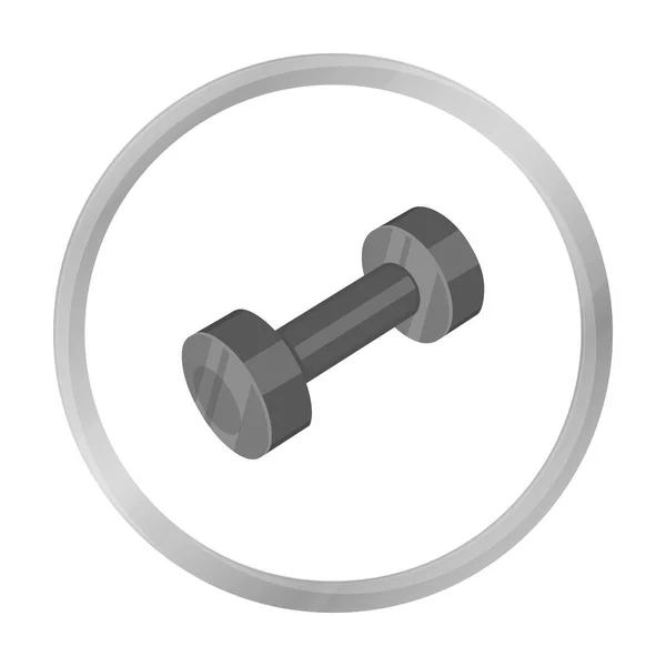 Dumbbells icono monocromo. Icono de un solo deporte de la aptitud grande, saludable, entrenamiento monocromo . — Vector de stock