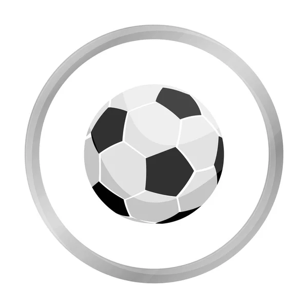 Icono de fútbol monocromo. Icono de un solo deporte de la aptitud grande, saludable, entrenamiento monocromo . — Vector de stock