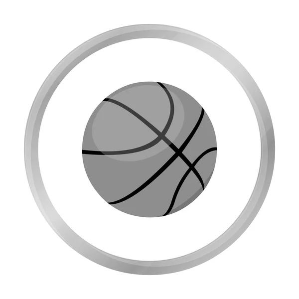Баскетбольная икона монохромная. Единая икона спорта от большого фитнеса, здоровый, тренировки монохромный . — стоковый вектор