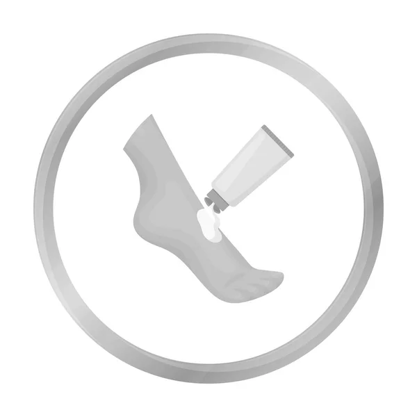 Crème pour les pieds icône dans un style monochrome isolé sur fond blanc. Illustration vectorielle du symbole de soins de la peau . — Image vectorielle