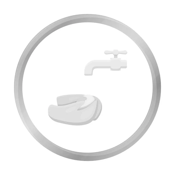 Icône de lavage des mains monochrome. Icône malade unique du grand malade, maladie monochrome . — Image vectorielle