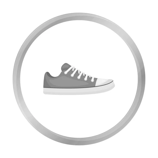 Gumshoes icon in monochrome style isolated on white background. Shoes symbol stock vector illustration. — Stock Vector