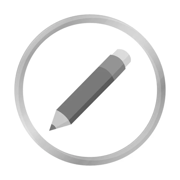 Pencil icon monochrome. Single education icon from the big school, university monochrome. — Stock Vector