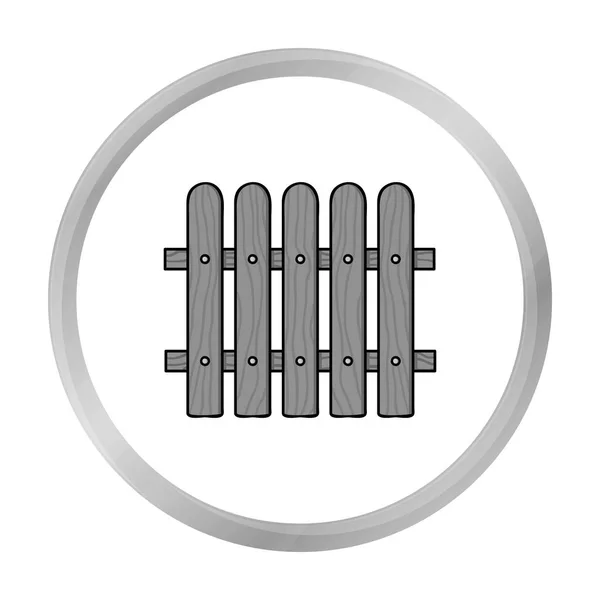 Zaun-Symbol im monochromen Stil isoliert auf weißem Hintergrund. Sägewerk und Holzsymbol Aktienvektor Illustration. — Stockvektor