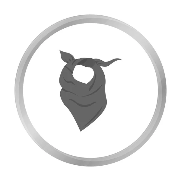 Ковбойская икона шарфа монохромная. Западная икона дикого запада . — стоковый вектор