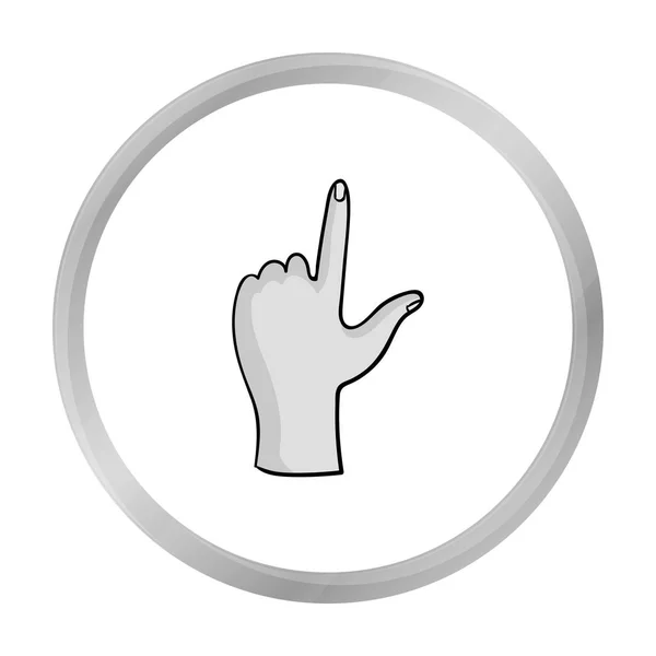 Hand-Touch-Symbol im monochromen Stil isoliert auf weißem Hintergrund. Virtual Reality Symbol Aktienvektor Illustration. — Stockvektor