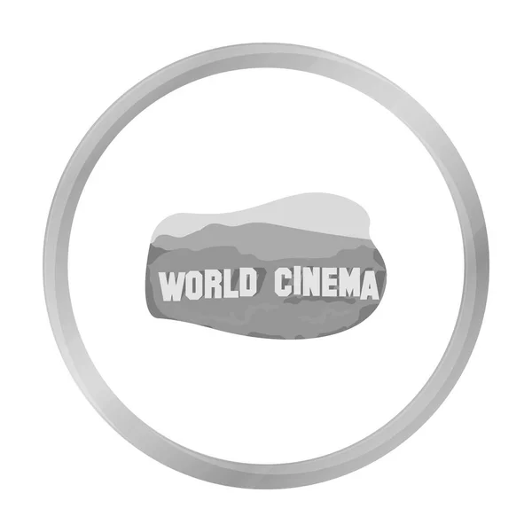 Знак мирового кинотеатра в монохромном стиле изолирован на белом фоне. Векторная иллюстрация символов США . — стоковый вектор