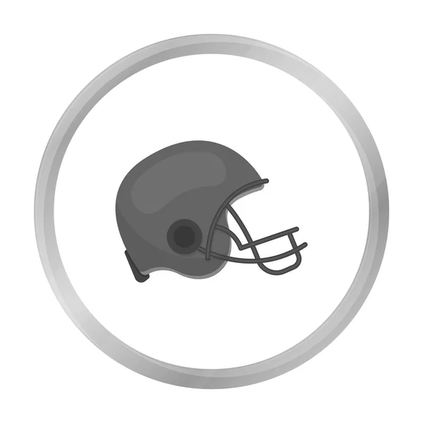 Ícone de capacete de futebol americano em estilo monocromático isolado em fundo branco. EUA país símbolo estoque vetor ilustração . —  Vetores de Stock