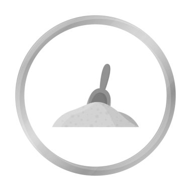 Kürek tek renkli simge. Gösterim amacıyla web ve mobil tasarım.