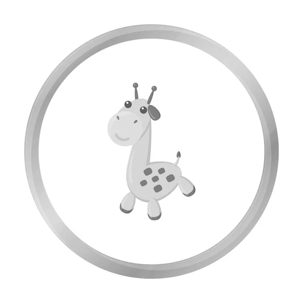 Icono monocromo de jirafa. Ilustración para diseño web y móvil . — Archivo Imágenes Vectoriales