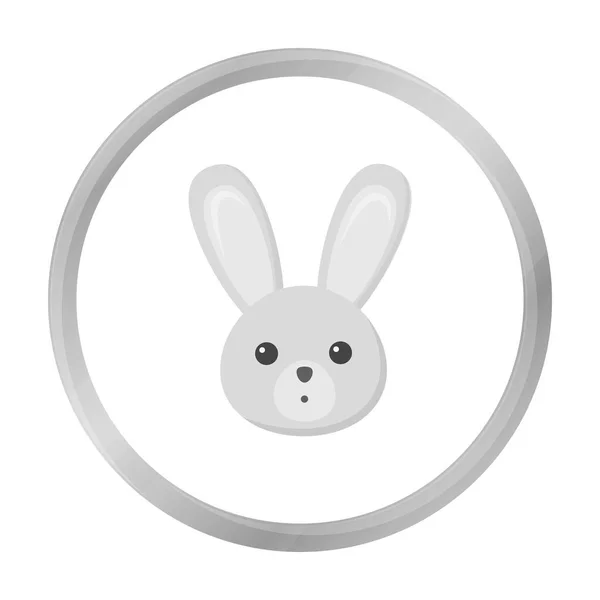 Icône monochrome lapin. Illustration pour web et mobile design . — Image vectorielle