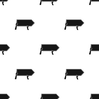 Yönlü billboard simge siyah stil beyaz arka plan üzerinde izole içinde. Reklam desen hisse senedi vektör çizim.