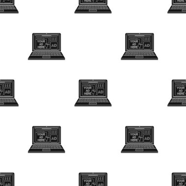 Simge siyah stil beyaz arka plan üzerinde izole içinde halkla ilişkiler. Reklam desen hisse senedi vektör çizim.