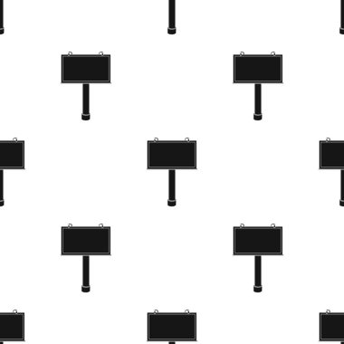 Billboard simge siyah stil beyaz arka plan üzerinde izole içinde. Reklam desen hisse senedi vektör çizim.