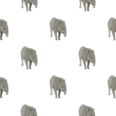 Beyaz arka plan üzerinde izole karikatür tarzı Meksikalı tapir simgesini. Meksika ülke desen hisse senedi vektör çizim.