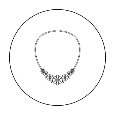 Web ve mobil için vektör çizim kolye simgesi