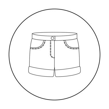 Web ve mobil için vektör çizim şort simgesi